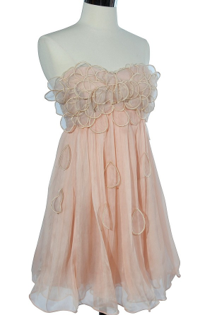 Peach Chiffon Dress